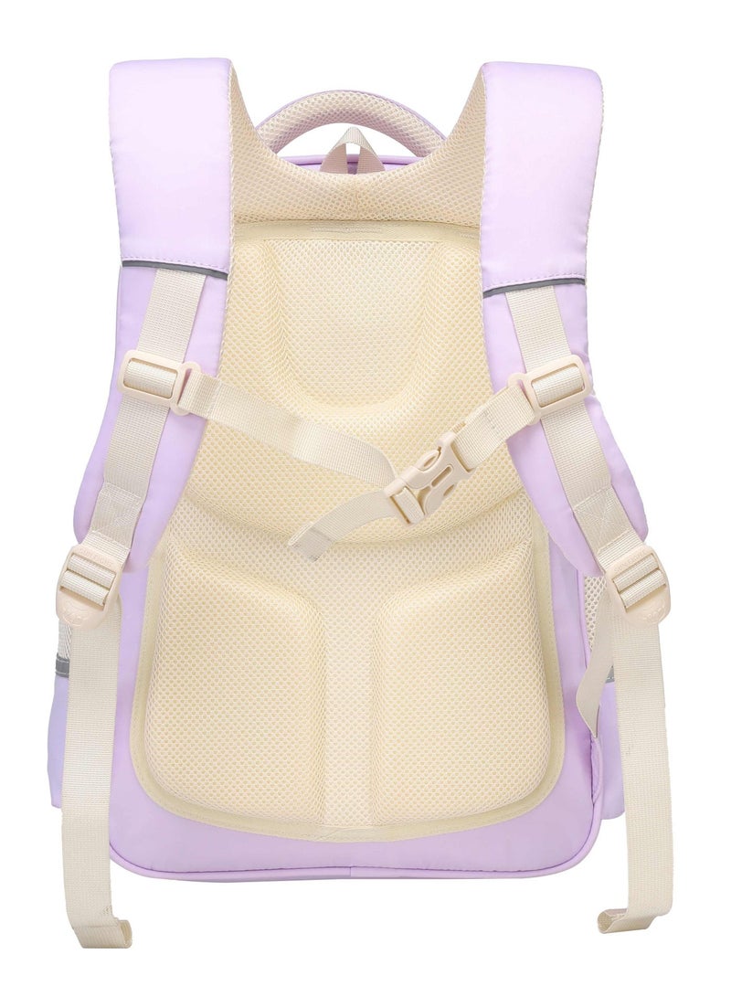 SUN EIGHT Premium 16.5 inches Kids Backpack Light Weight Water Resistant Multifunctional School Daypack for Girls, SE22142, Purple - Image 4